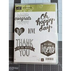 INVENTORY REDUCTION SALE. Stampin Up SCENIC SAYINGS stamps Set of 6 B35